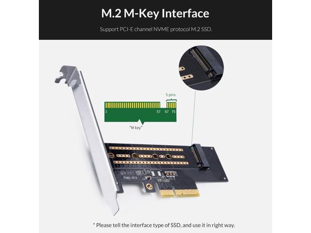 Weastlinks PCI-E PCI Express 3.0 Gen3 X4 to M.2 M KEY SSD M2 Key Interface Card For PCI Express 3.0 x4 2230 2242 2260 2280 Size