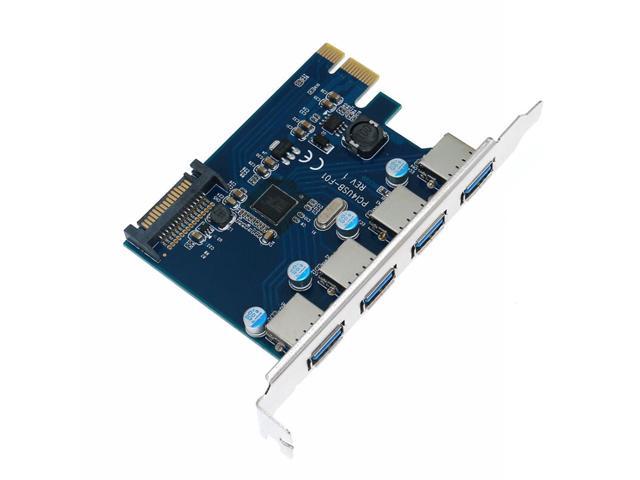 Weastlinks PCIE to 4 Port USB 3.0 PCI-e Adapter PCI Express USB 3.0 4 port HUB 19Pin 5.0Gbps FL1100 chipset Support WIN10 WIN8 MAC OS