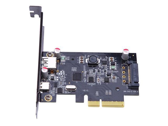 Weastlinks 10Gb/s PCI-e to usb3.1 Type-C + Type-A expansion card network adapters card For desktop PC computer ASM1142 Chip Protection Case