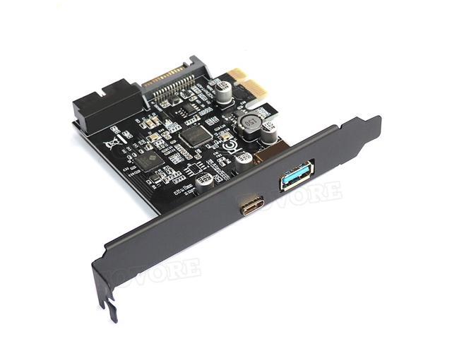 Weastlinks PCI-Express PCI-e To USB 3.1 Type-C Riser Post Card PCIe to USB-C 2.4A Fast Charger+19PIN Front USB Miner Expansion Adapter Card