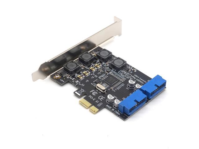 Weastlinks USB3.0 PCI-E PCI Express X1 Expansion Card Front 5Gb/s USB 3.0 HUB 19PIN Interface Controller Adapter for PC Desktop