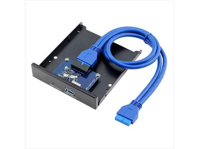 Weastlinks USB 3.0 Type-A & USB 3.1 Type-C USB-C Dual Port to Motherboard 20 Pin Front Panel for 3.5' Floppy Bay