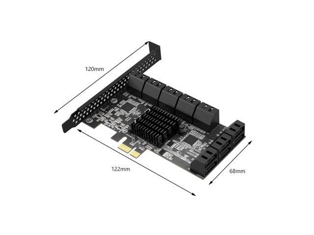 Weastlinks PCIE SATA Expansion Card PCIE 1X to 16-Port SATA3.0 6Gbps SATA III Multi-Port Hard Disk Adapter Riser Card for PC Computer