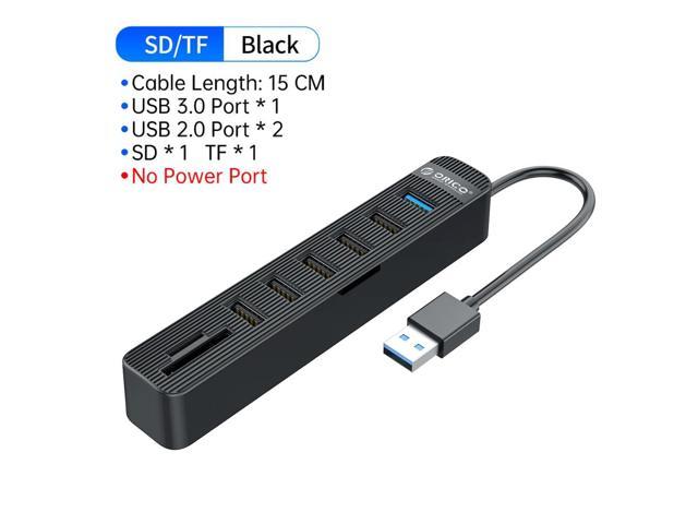 Weastlinks USB 3 0 + 2.0 HUB With Type C Power Port High Speed 7 Ports USB3.0 2.0 SD TF Adapter For PC Computer