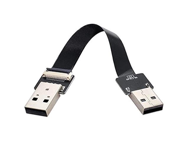 Flat Slim Fpc Usb 2.0 Type-A Male To Usb 2.0 Type-A Male Data Cable For Fpv & Disk & Scanner & Printer 100Cm