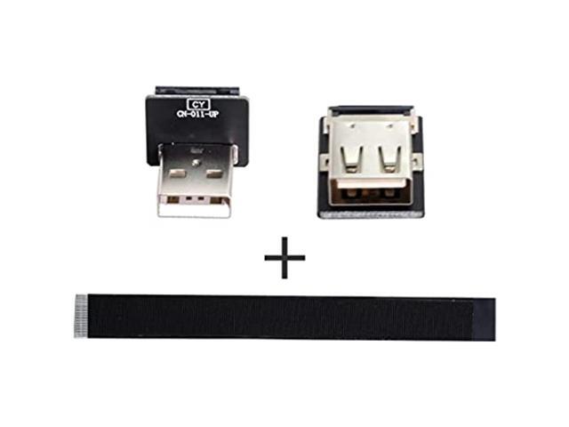 Up Angled Flat Slim Fpc Usb 2.0 Type-A Male To Female Extension Data Cable For Fpv & Disk & Scanner & Printer 100Cm