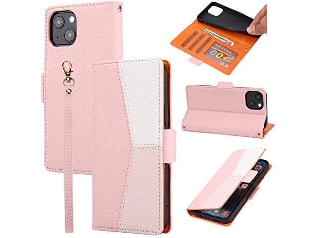 Iphone 13 Mini Wallet Case With Wrist Strap, Stylish Leather Folio Cover With Card Slots Lanyard, Soft Luxury Purse Shockproof Flip Case For. (100411932621 Electronics Communications Telephony Mobile Phone Cases) photo