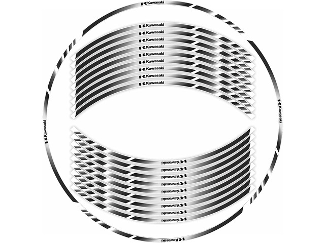 FCV 17 inch Wheel Rim Stickers Decals Tape Compatible with NINIJA250 300 400 1000/ZX25R 3R 6R 7R 9R 10R 12R 14R Reflective Rim Tapes Sticker Stripe...