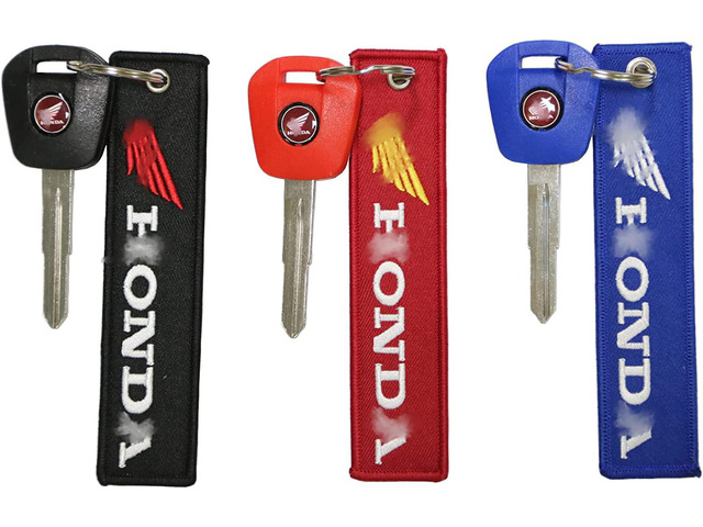 FCV Motorcycles Key Keychains,Uncut Blade Blank Key Compatible with GL1800 Gl 1800 2001-2014/F6B Motorcycle Parts Blank Uncensored Blade Key Empty