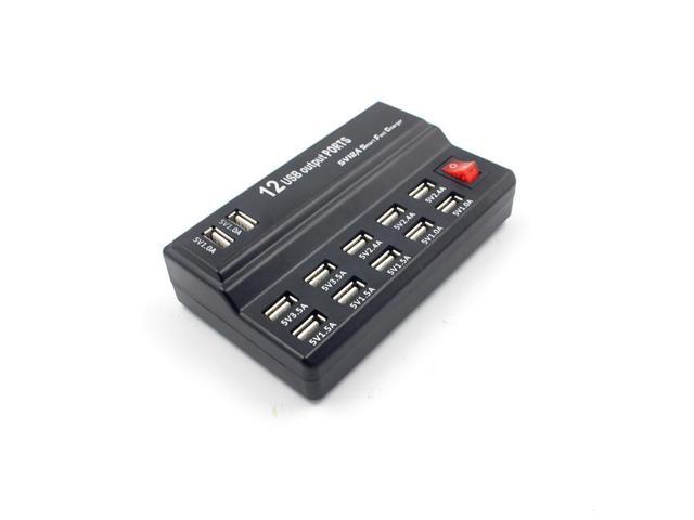 USB Charger 100-240V USB Interface Smart Fast Charge Digital Electronic Charger Multifunctional Charger, US Plug, Style:12 Ports