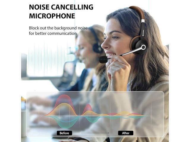 Arama USB Headset with Microphone Noise Cancelling & in-line Call Controls, Ultra Comfort 3.5mm Wired Headset for Cell Phone, Computer Headset with...