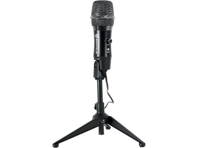 Rockville A-Stream USB Microphone Condenser, Gain Control, Mute Button, for Streaming and Podcasting