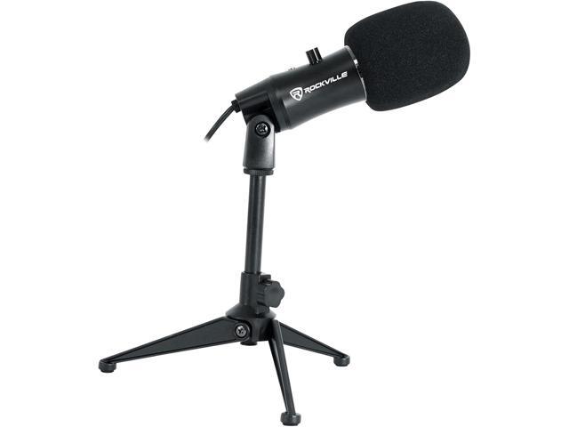 Rockville A-Stream USB Microphone Condenser, Gain Control, Mute Button, for Streaming and Podcasting