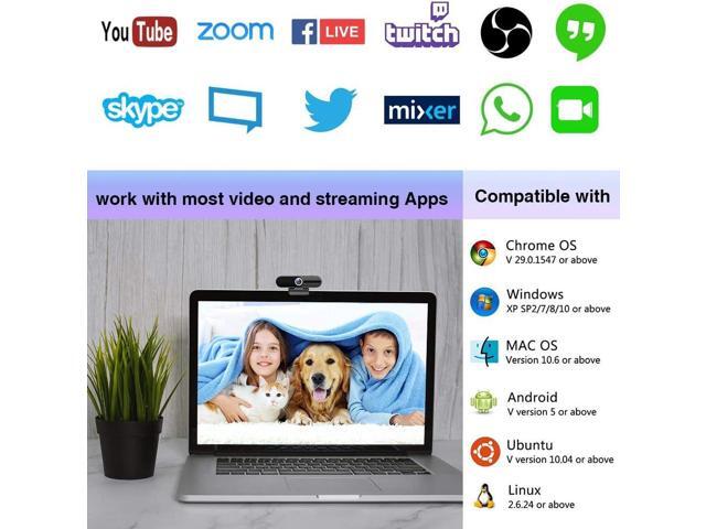 GoHZQ 4K Webcam with Microphone,8 Megapixel Web Cam,Ultra HD Web Camera for Computers,Webcam for Laptop Desktop,USB Webcam with Privacy Cover,Pro...