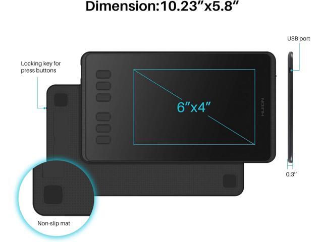 HUION Inspiroy H640P Drawing Tablet, 6x4 inch Art Tablet with Battery-Free Stylus, 8192 Pen Pressure, 6 Hot Keys, Graphics Tablet for Drawing,...