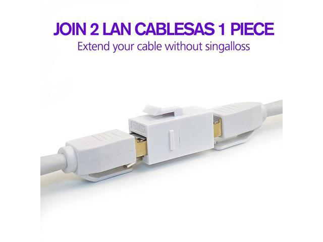 20 Pack RJ45 Coupler, Ethernet Coupler, RJ45 Keystone Jack Cat6 Coupler Female to Female CAT 6 Ethernet Network Coupler White