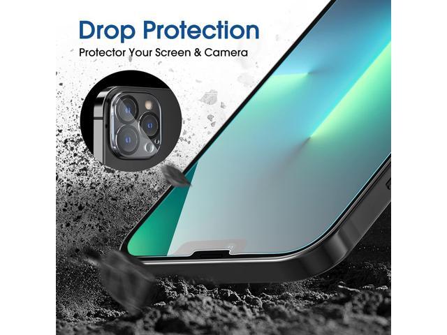 amFilm Screen Protector OneTouch Compatible with iPhone 13 Pro Max (6.7', 2021) and Camera Lens Protector, Edge to Edge Full Coverage with Easy...