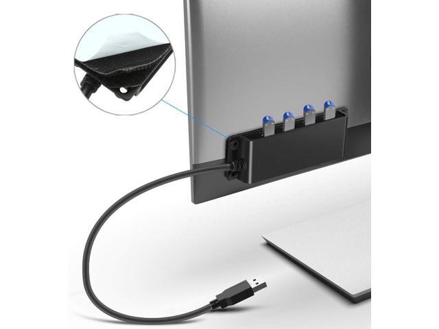 4-Port USB 3.0 Portable Desk Hub,Fixable USB Data Hub 3.0 with 3.3ft/100CM Cable for MacBook, Mac Pro/Mini, iMac, XPS, Surface Pro, Notebook PC,...