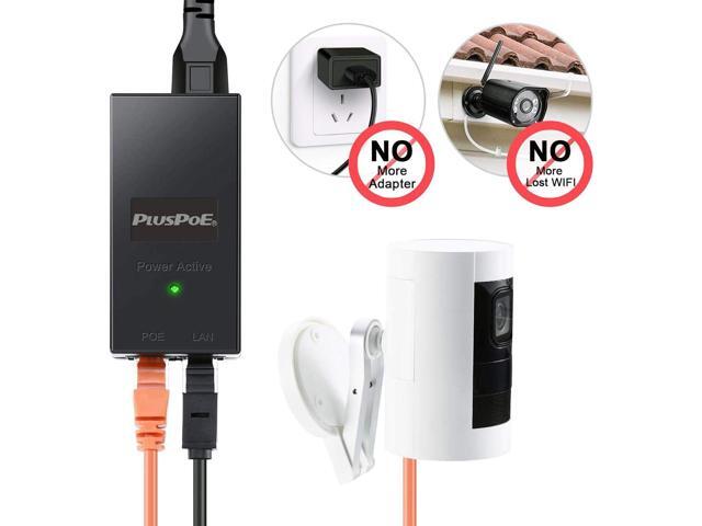 PLUSPOE 24volt Passive Gigabit PoE Injector Adapter for Ubiquiti and Mikroik Devices, Fit for Ubiquiti POE-24W-G (Not for 802.3af/at)