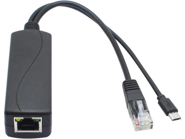 ANVISION 2-Pack 5V PoE Splitter, 48V to 5V 2.4A Adapter with Micro USB Plug, IEEE 802.3af Compliant, for IP Camera, Tablets, Dropcam or Raspberry...