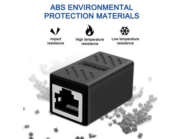 RJ45 Coupler Ethernet Coupler, in Line Coupler for Cat7/Cat6/Cat5e/Cat5 Ethernet Cable Extender Adapter for PC Router Modem PS5 Xbox Female to...