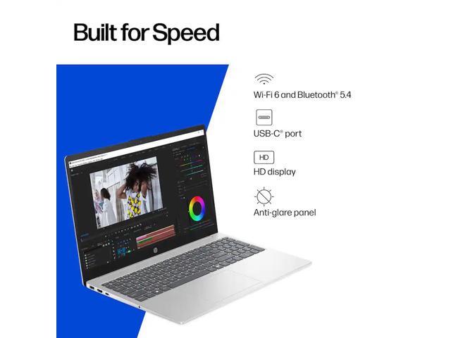 HP 15-fd0001dx 15.6' Laptop,Intel Processor N100,Intel UHD Graphics,8 GB RAM,128 GB UFS,Win 11 Pro