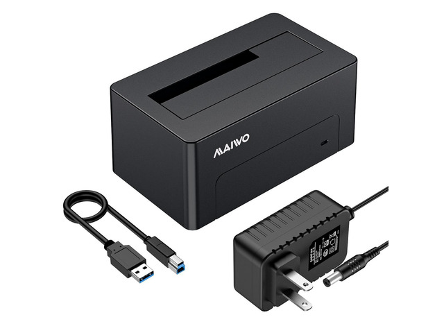 MAIWO USB 3.0 to SAS Hard Drive Dock, SAS Hard Disk Reader / Adapter/ Enclosure Docking Station for 2.5/3.5 inch SAS HDD SSD with 12V/2A Power...