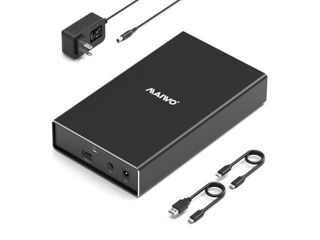 MAIWOExternal SAS Hard Drive Enclosure USB Type C to SAS Adapter for 2.5'/3.5' SAS HDD Hard Drive Aluminum Alloy SAS Case Support Max 18TB Capacity.