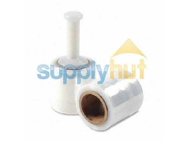 3' in. x 1000FT 80 Gauge 18 Rolls Stretch Shrink Film Hand Wrap + Handle