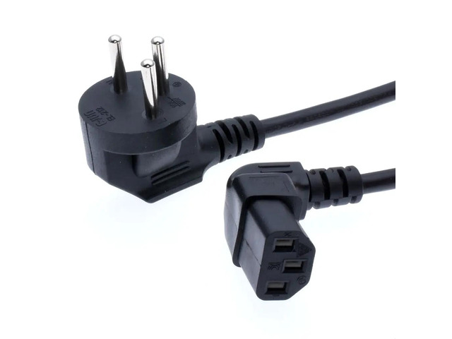 1M Israel SI-32 3 pin Plug to C13 Female PDU Angle Power Cables,IEC C13 angle adapter,Power cord angle adapter (Up)