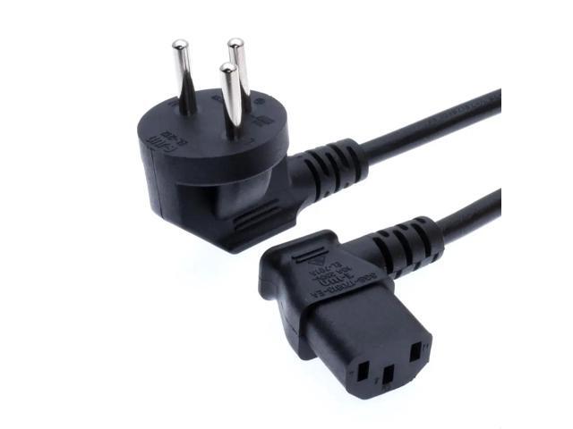 1M Israel SI-32 3 pin Plug to C13 Female PDU Angle Power Cables,IEC C13 angle adapter,Power cord angle adapter(Right)