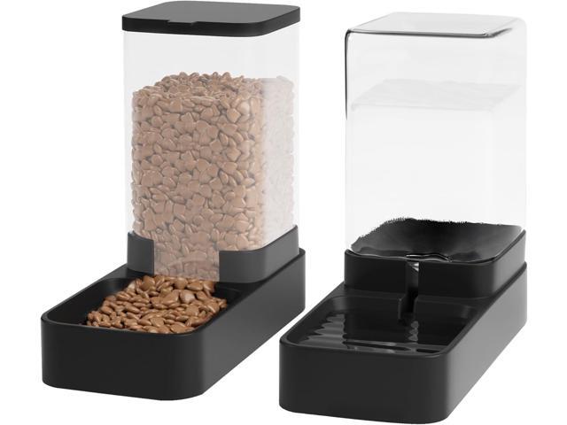 Automatic Cat Feeder and Water Dispenser in Set with Pet Food Bowl, Dog Waterer and Food Feeder for Small Medium Dog Cat Puppy Kitten Large.