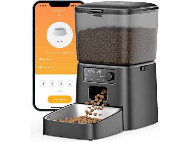 Automatic Cat Feeder, 2.4G WiFi Cat Food Dispenser with App, 12 Cups/3.5L Auto Cat Feeder for Dry Food, Timed Cat Feeder with Portion Control for.