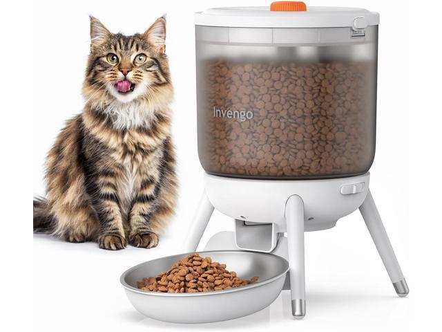 Automatic Cat Feeder, 3L Timed Pet Feeder for Cats & Small Dogs, Dual Power USB & Battery, Clear Hopper, Easy-Clean, Dry Food & Kibble, Up to 6.