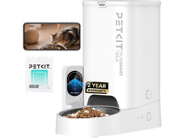 Automatic Cat Feeder with Camera, 1080P HD Video with Night Vision, 2.4G WiFi Pet Feeder for Cat & Small Dog, 2-Way Audio & Meal Call Pet Food.