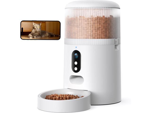 Automatic Cat Feeder with Camera, 3MP HD Video & Night Vision, 5G/2.4G WiFi Smart Pet Feeder with APP Control, 2-Way Audio, Motion Alerts, Low Food.
