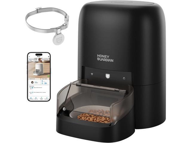 Automatic Cat Feeder with Collar Tag-Activated Personalized Meal, 4.6L 5G WiFi APP Control Cat Food Dispenser with Diet Tracking and Anti-theft for.