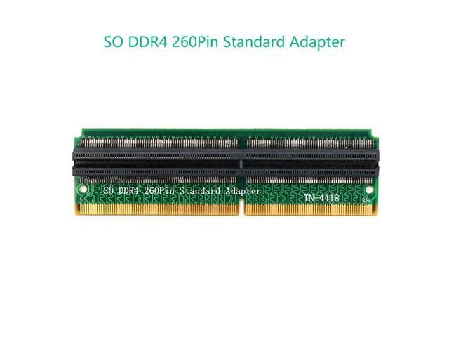 Add On Cards DDR4 SO DIMM Adapter Memory Riser Card SO DDR4 260Pin Memory Test Protection Adapter Connector for Laptop PC