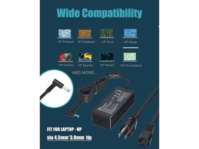 45W 65W Laptop Charger SK90A195231 for HP Pavilion 15-F:15-f111dx 15-f272wm 15-f211wm 15-f271wm 15-f233wm 15-f387wm 15-f211nr 15-f337wm 15-f224wm...