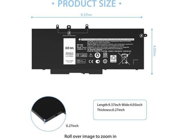 68WH GJKNX Battery Replacement for Dell Latitude 5480 5580 5490 5590 5280 5288 5488 5591 5491 5495 E5480 E5580 E5490 E5590 Precision 15 3520 3530...