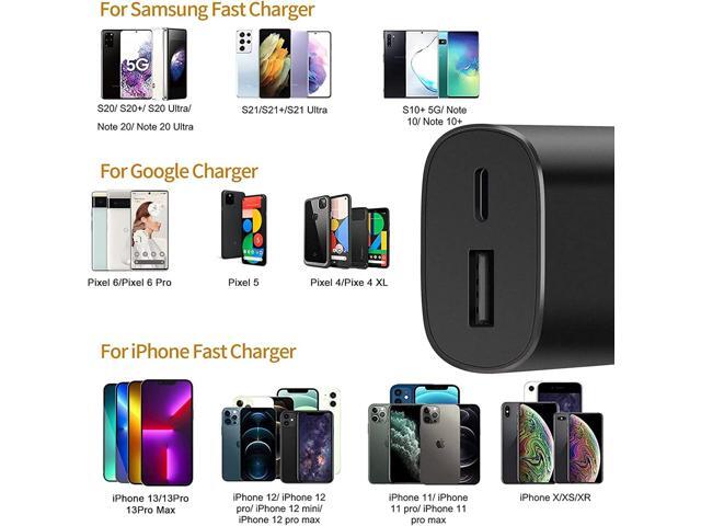25W Dual Port Super Fast Charger Type C Wall Plug Adapter Quick Charging Block Compatible with Samsung Galaxy S22/ S22 Plus/ S21/ S21 Ultra/Z Fold...