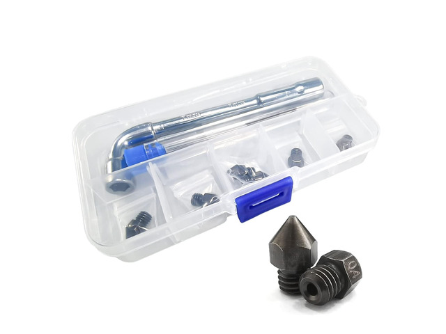 MK8 Nozzles Hardened Steel 3D Printer Extruders Nozzles 0.4mm/ 1.75 mm High Temperature Wear Resistant Compatible with DIY Tools and A Ten-Grid...