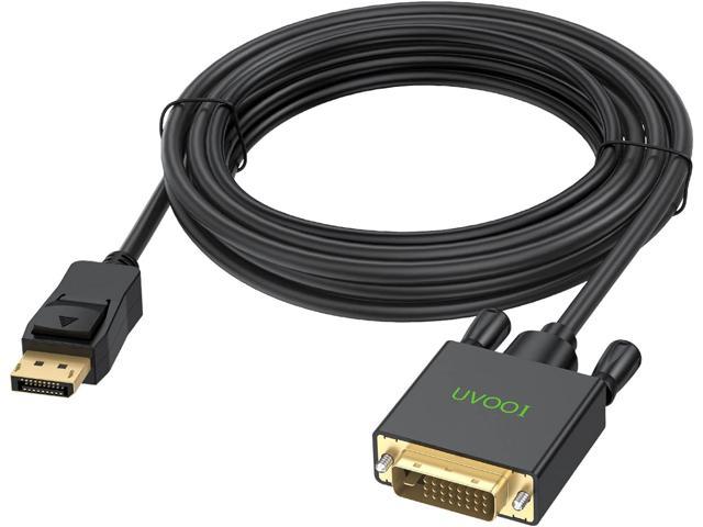 UVOOI DisplayPort to DVI Cable 15 Feet, DP to DVI-D Male to Male Adapter Cable Compatible with Display, PC, Laptop, HDTV, Projector, Monitor, More. photo