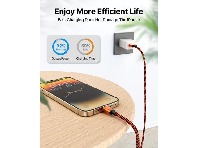 Aioneus iPhone Charger Cord 3ft 3Pack MFi Certified Lightning Cable Fast Charging Nylon Braided Phone Charger Cable Compatible with iPhone 14 13...