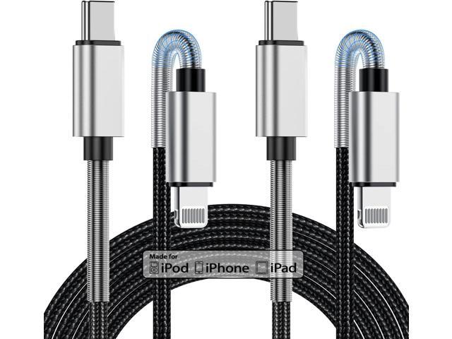 2Pack 10ft iPhone Fast Charger Cable, [Apple MFi Certified] Long USB C to Lightning Cable 10 Foot, High Fast 10 Feet Apple Charging Cord for Apple...
