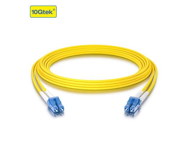 10Gtek Fiber Patch Cable - LC to LC OS2 10Gb/Gigabit Singlemode Jumper Duplex 9/125 LSZH Fiber Optic Cord for SMF SFP Transceiver, Yellow,...