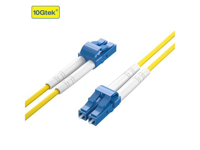 10Gtek Fiber Patch Cable - LC to LC OS2 10Gb/Gigabit Singlemode Jumper Duplex 9/125 LSZH Fiber Optic Cord for SMF SFP Transceiver, Yellow,...