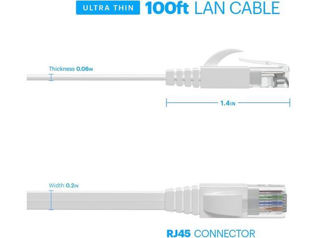Amcrest CAT6E 4K-Rated Video POE Ethernet Cable 100ft Internet High Speed Network Cable for PoE Security IP Cameras, Smart TV, PS4, Xbox One,...