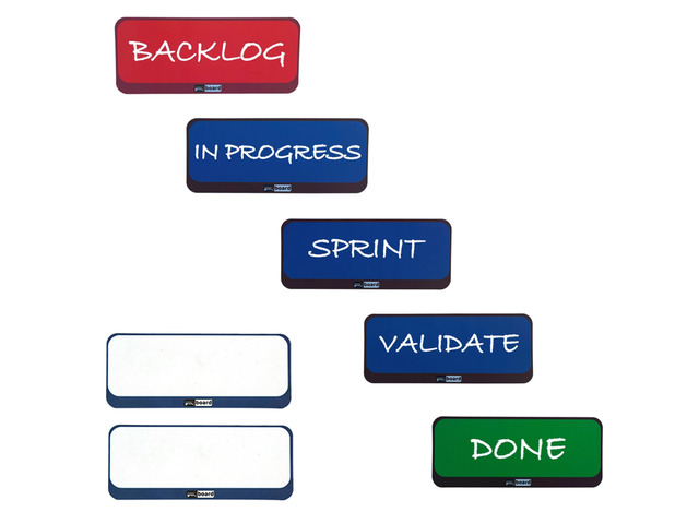 Column Headline Magnetic Cards for Kanban Board, Scrum Board and Lean Board, Magnetic Column Headline Cards, 7 Pack for Agile Boards