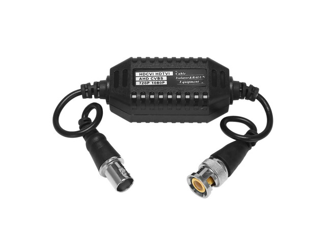 Coaxial Video Ground Loop Isolator Balun BNC Male to Female for CCTV Camera